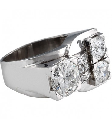 Bague platine et diamants