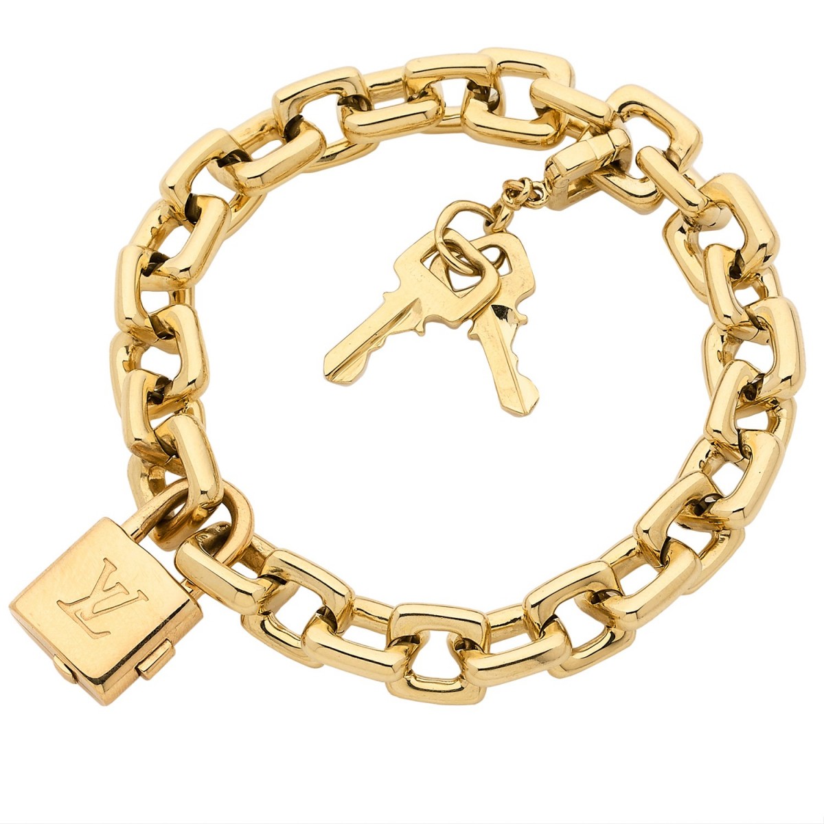 Authentique bracelet trèfle Louis Vuitton cadenas gemme pendentif bijoux  accessoire