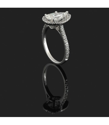 Bague solitaire or et diamants