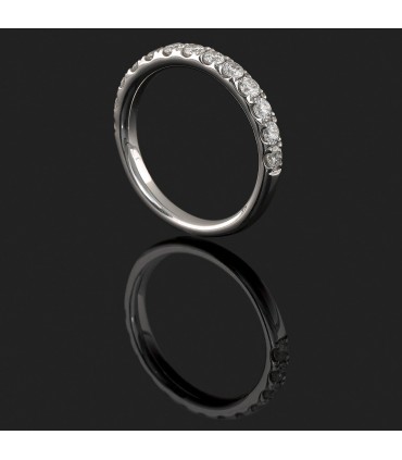 Bague platine et diamants