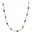 Cultured pearls and gold necklace