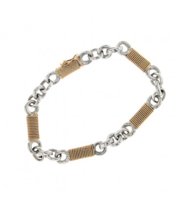 Hermès gold and silver bracelet