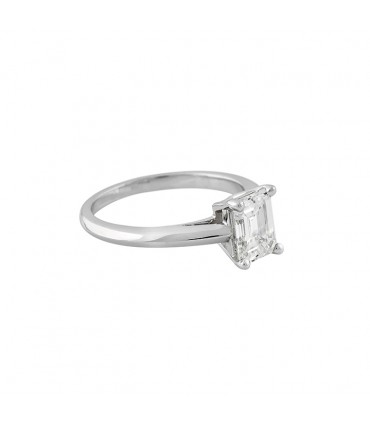 Bague solitaire or et diamant - Certificat GIA 1,23 ct I VVS2