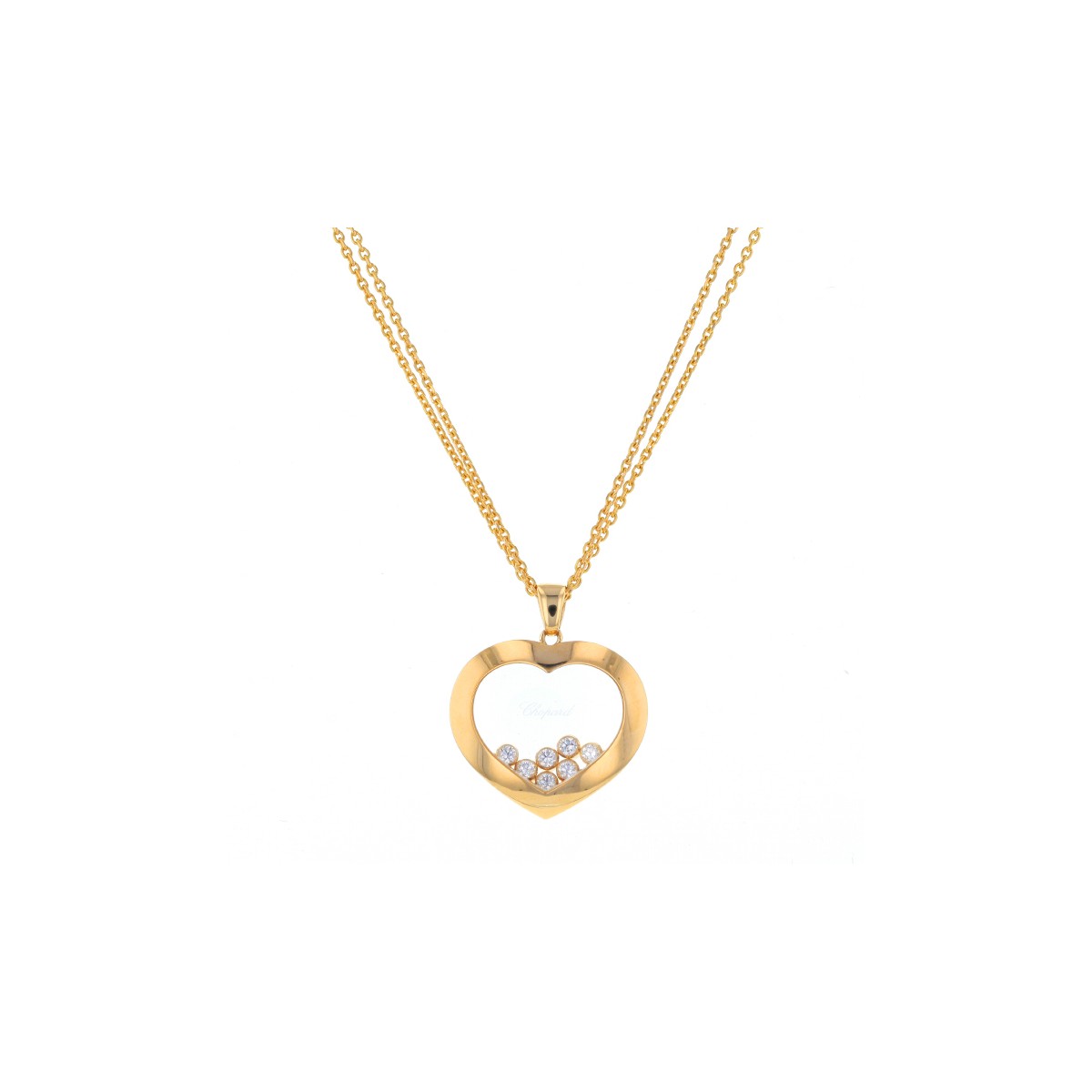 Chopard Happy Curves diamonds and gold necklace