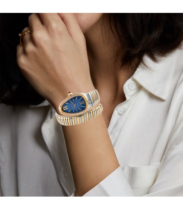 Bulgari Serpenti diamonds and gold watch