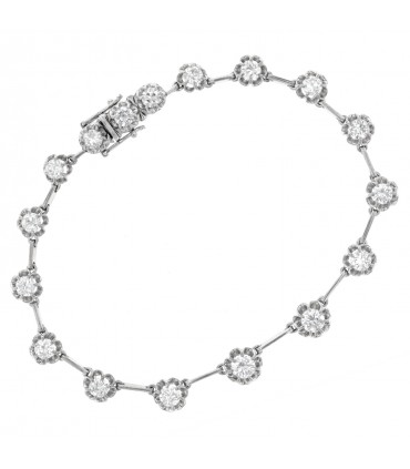 Bracelet platine et diamants