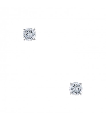 Boucles d’oreilles or et diamants - Certificat GIA 1,08 ct H VS2 / 1,07 ct I VS1