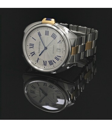 Cartier Clé stainless steel and pink gold watch