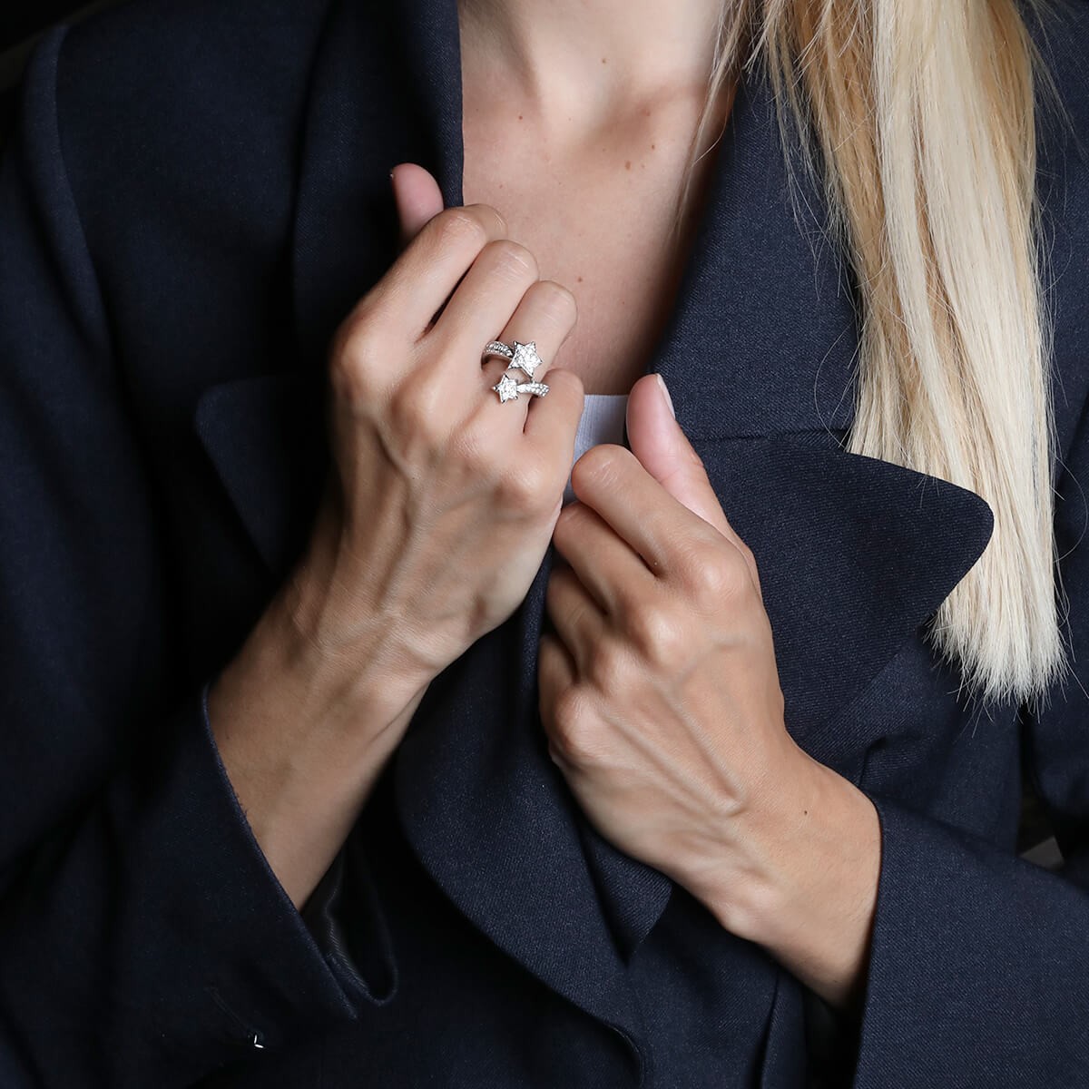 Chanel Comète Géode diamonds and gold ring