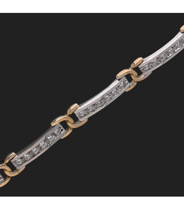 Diamonds and gold bracelet