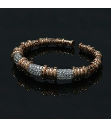 Diamonds and gold bracelet