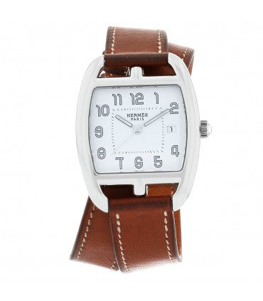 Hermès Cape Cod Tonneau stainless steel watch