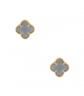 Van Cleef & Arpels Sweet Alhambra mother of pearl and gold earrings