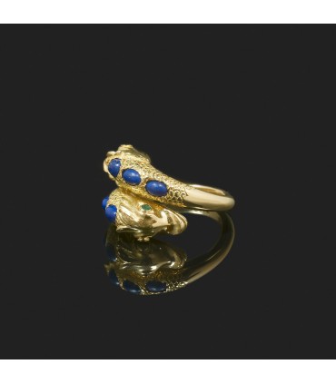 Bague or et lapis lazuli