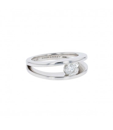 Shimansky diamond and gold ring - GIA Certificate 0,40 ct F SI2