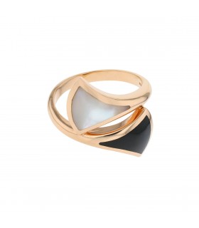 Bulgari Divas Dream Mother Of Pearl Onyx And Gold Ring