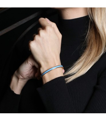 Hermès Uni plated gold and enamel bracelet