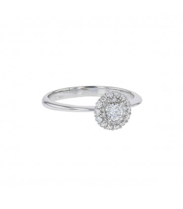 Bague solitaire or et diamants