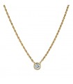 Diamond and gold necklace