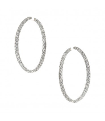 Boucles d’oreilles créoles or et diamants