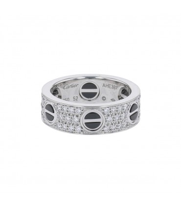 Bague Cartier Love Pavée Céramique