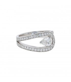 Fred Lovelight diamonds and platinum ring - GIA certificate 0,51 ct F VVS2