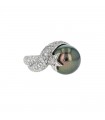 Bague or, perle et diamants