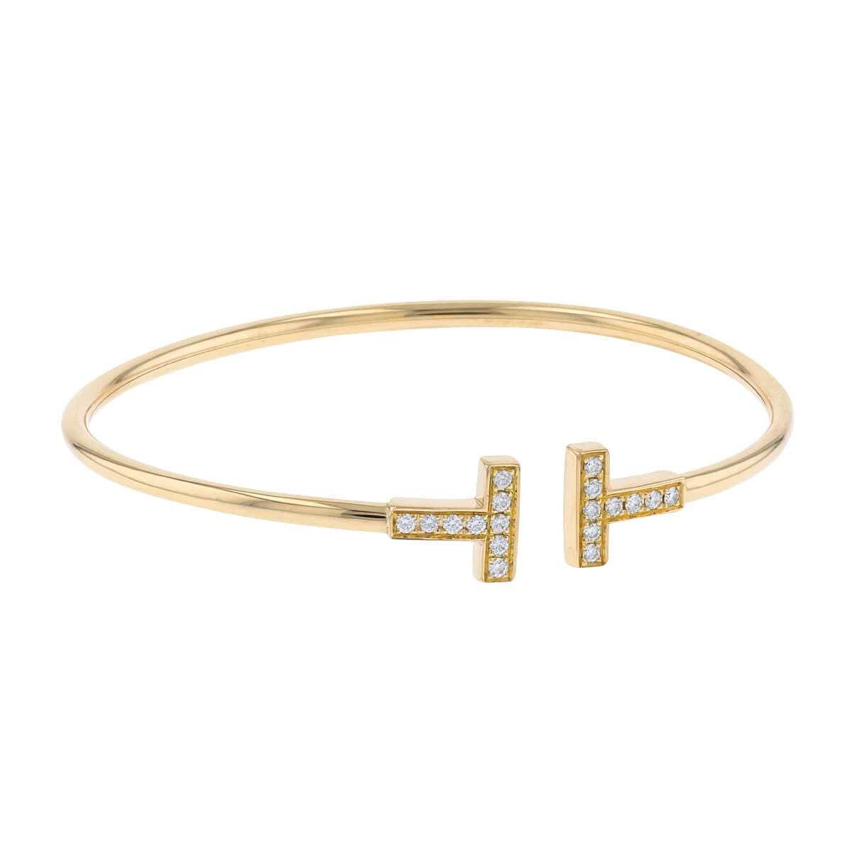 Tiffany & Co. Wire Tiffany T diamonds and gold bracelet