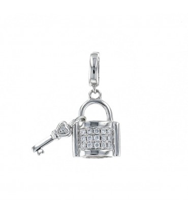 Pendentif Cadenas or et diamants