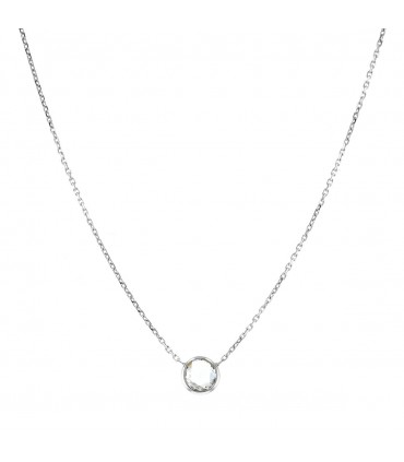 Rose cut diamond and cold necklace