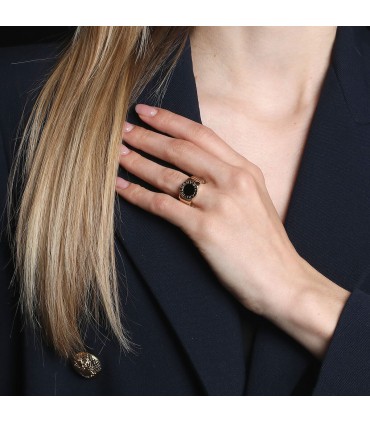 Bulgari Bulgari Bulgari onyx and gold ring