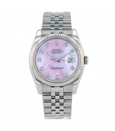 Rolex DateJust diamonds, stainless steel and gold watch