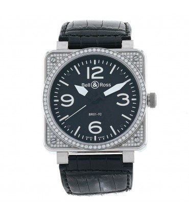 Bell & Ross BR01-92 diamond and stainless steel watch