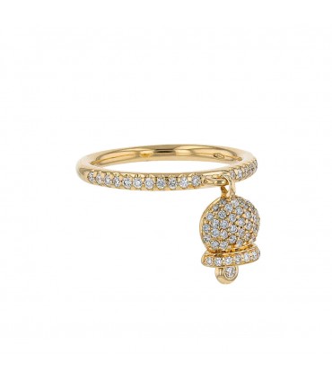 Bague Clochette or et diamants