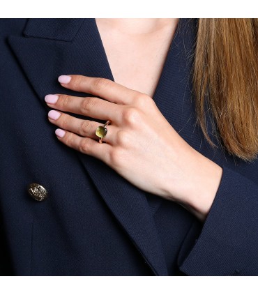 Pomellato Nudo Classic lemon quartz and gold ring