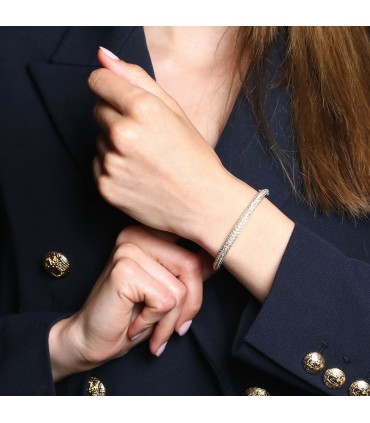 Diamonds and gold bracelet