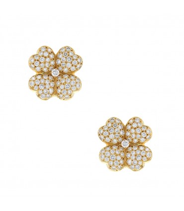 Diamonds and gold earrings