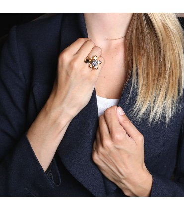 Van Cleef & Arpels Hawaï sapphires, citrines and gold ring