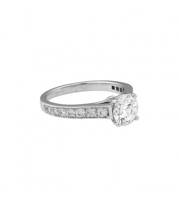 Bague solitaire diamant - Certificat GIA 1,27 ct I VS1