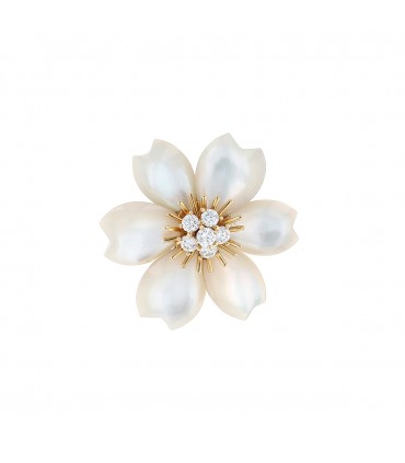 Broche Pendentif Van Cleef & Arpels Rose de Noël