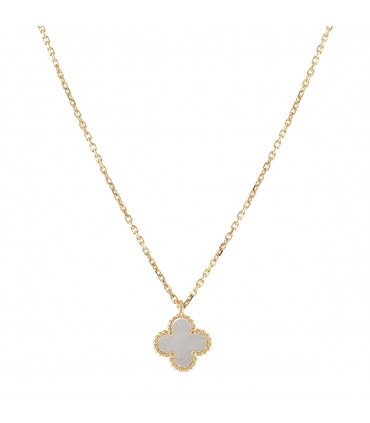 Van Cleef & Arpels Sweet Alhambra mother of pearl and gold necklace