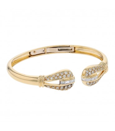 Diamonds and gold bracelet