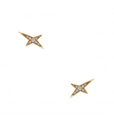 Mauboussin French Valentine diamonds and gold earrings