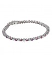 Diamonds, rubies and 14 k gold bracelet