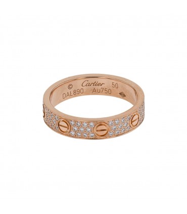 Cartier Love Pavée diamonds and gold ring