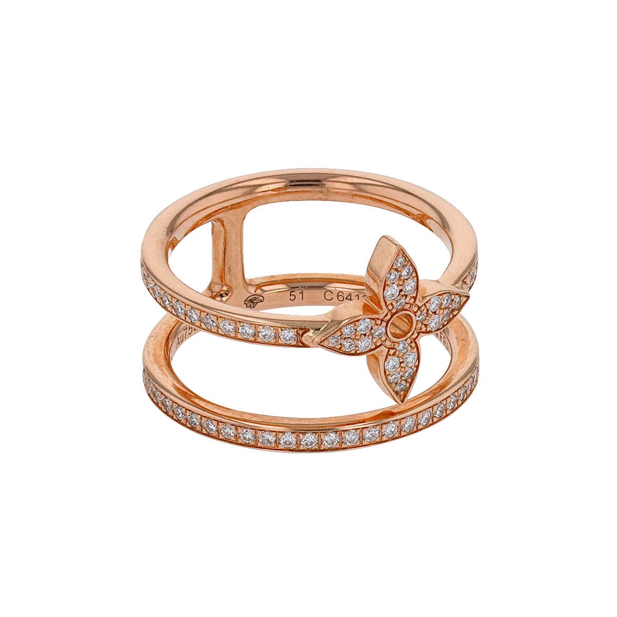 Idylle Blossom Two-Row Bracelet, Pink Gold And Diamonds - Jewelry