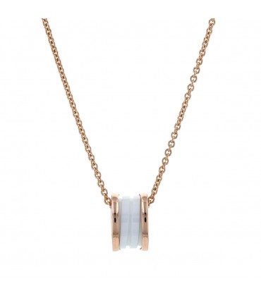 Bulgari B.Zero 1 white ceramic and gold necklace