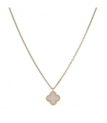 Van Cleef & Arpels Sweet Alhambra mother of pearl and gold necklace