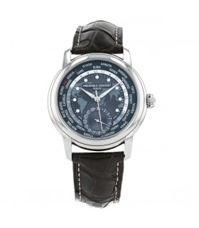 Frederique Constant Manufacture Worldtimer stainless steel watch