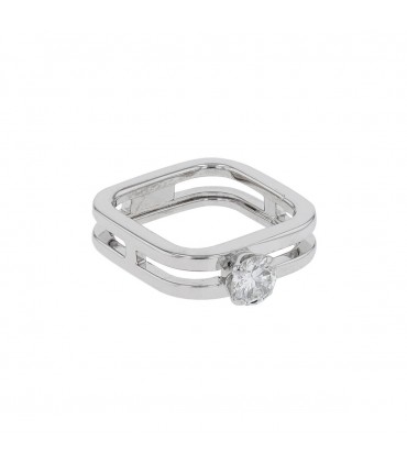 Bague solitaire or et diamant